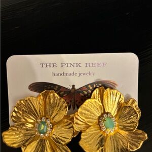 Anthropologie Gold Butterfly Earrings
